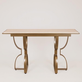 Κονσόλα Μεταλλική Χρυσή-Λευκή 140x40x80εκ. ESTHETI 750-39562