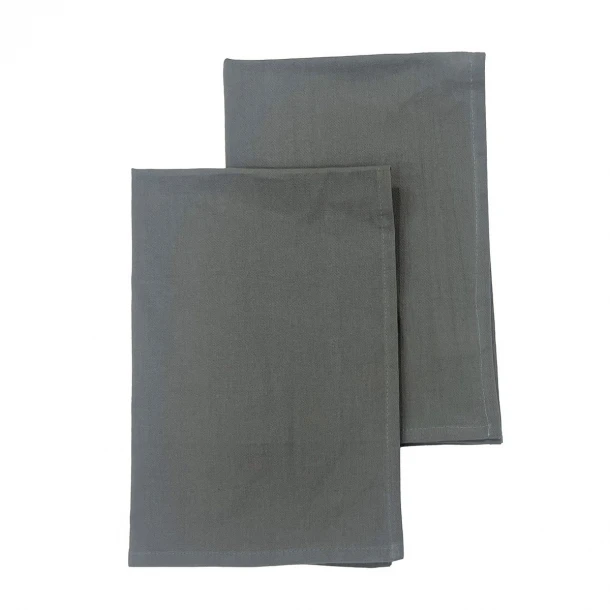 Σετ 2τμχ Πετσέτες Κουζίνας Βαμβακερές 45x65εκ. Zoe Olive-Grey Melinen 20005245