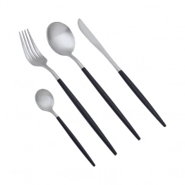 Μαχαιροπήρουνα Σετ 24τμχ Μαύρο-Inox Matte Senso Cryspo Trio 45.813.24