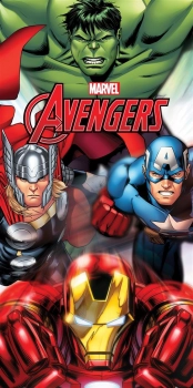 Πετσέτα Θαλάσσης Παιδική Quick Dry Microfiber 70x140εκ. Marvel Avengers 185 White Dimcol