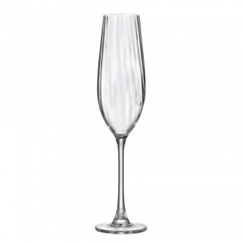 Ποτήρι Σαμπάνιας Κρυστάλλινο Columba Optic Crystal Bohemia 400ml-Φ8,4x23,7εκ. CTB1SI81260