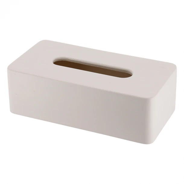 Θήκη Για Χαρτομάντηλα Polyresin Μπεζ 13,5x26x8εκ. MRShome DS-4388000