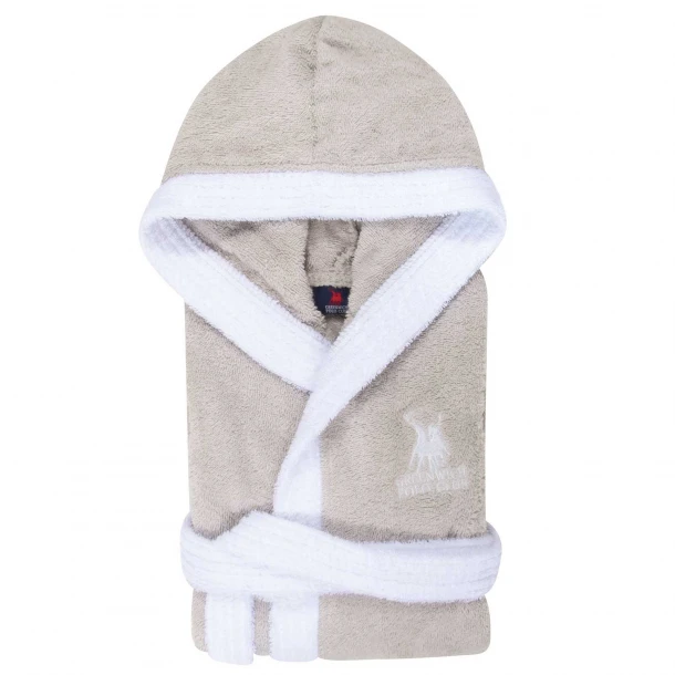 Μπουρνούζι Παιδικό Με Κέντημα Βαμβακερό 8 Ετών Essential 8622 Grey Greenwich Polo Club