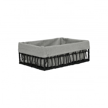 Καλάθι Οργάνωσης Paper Rope Μαύρο Nest 28x20x10εκ. Estia 02-28053