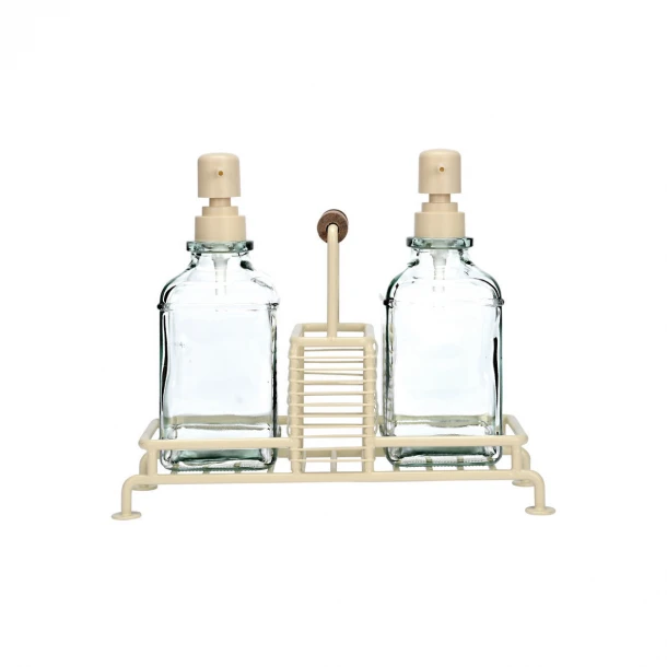 Δοχεία Υγρού Πιάτων Με Μεταλλική Βάση & Θέση Για Σφουγγάρι Ivory 13x6,5x16,8εκ. Estia 01-26226