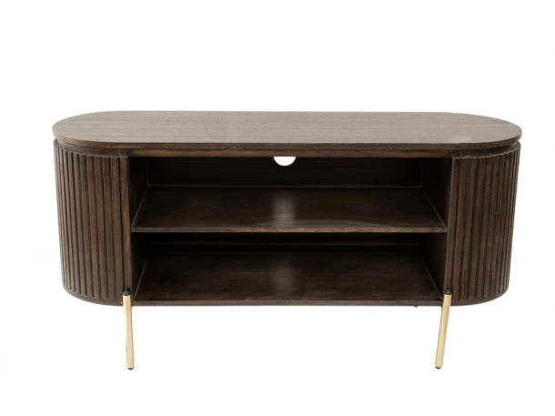 Έπιπλο Τηλεόρασης Ξύλινο-Μεταλλικό Καφέ-Χρυσό 120x40x58εκ. Zen Collection 25.23.51741