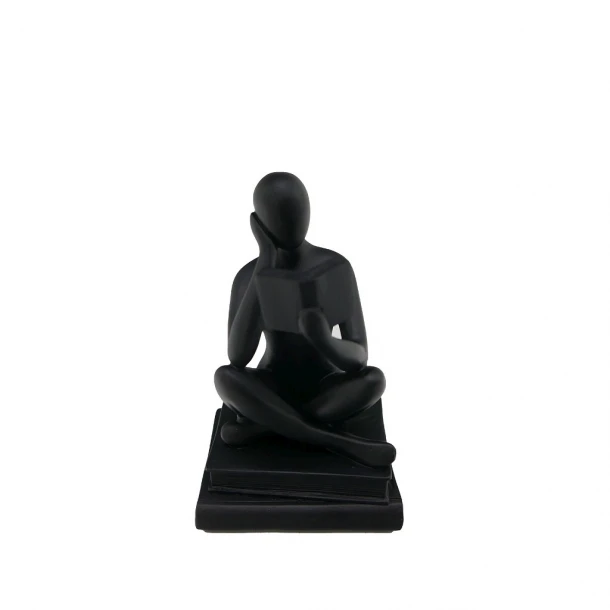 Διακοσμητική Επιτραπέζια Φιγούρα Polyresin Μαύρη ESPIEL 7,5x6x13εκ. FAD223