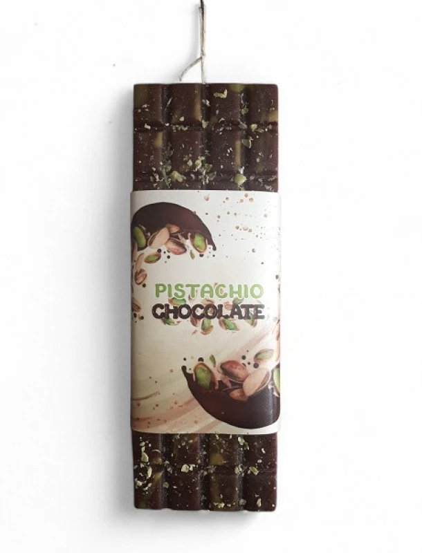 Λαμπάδα Χειροποίητη Pistachio Chocolate Μεγάλη Αρωματική 9x25εκ. LAB116
