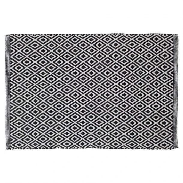 Ταπέτο Μπάνιου Βαμβακερό 60x90εκ. Trellis Black Sealskin 294213619