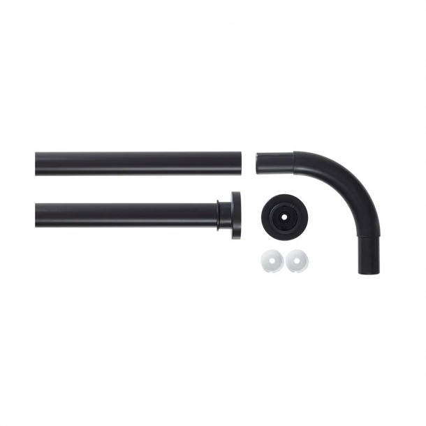 Βραχίονας Μπάνιου Γωνιακός Αλουμινίου Black 90x90εκ./Φ2,8εκ. Sealskin 800619