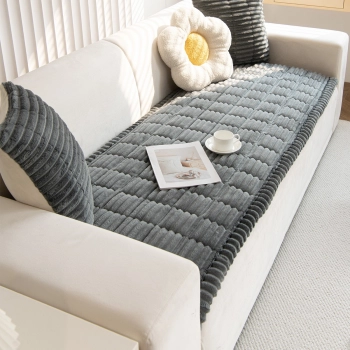 Ανώστρωμα Για Διθέσιο Καναπέ Fleece 70x150εκ. Aspen Dark Grey Melinen 20005208