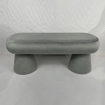 Ταμπουρέ Βελούδινο Γκρι 98x37x40εκ. ESTHETI 750-18028