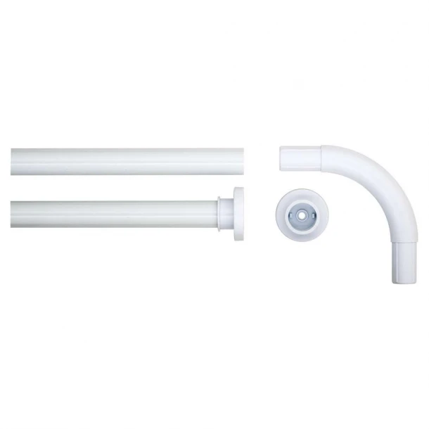 Βραχίονας Μπάνιου Γωνιακός Αλουμινίου White 2,8x2,8x90εκ. Sealskin 276666210