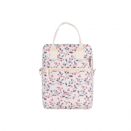 Τσάντα Φαγητού Ισοθερμική PVC Leather Bloom Beige 7lt-20x14x27εκ. Save The Aegean Estia 01-32982