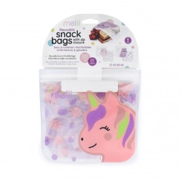 Σετ 4τμχ Επαναχρησιμοποιούμενα Τσαντάκια Για Σνακ 20x20εκ. Cat-Unicorn Melii MEL21200