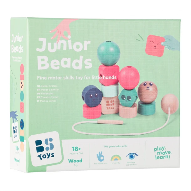 Ξύλινο Παιχνίδι Λεπτής Κινητικότητας Με Χάντρες Bs Toys GA533