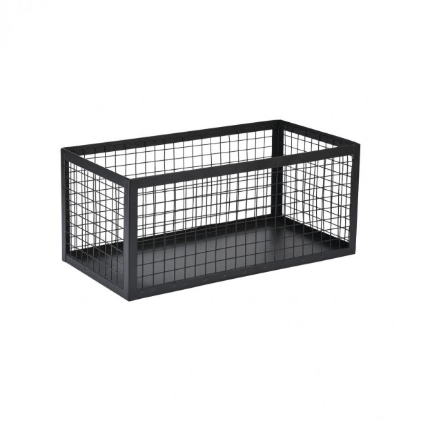 Καλάθι Οργάνωσης Μεταλλικό Μαύρο 23,5x15x11εκ. Cage Estia 02-27650