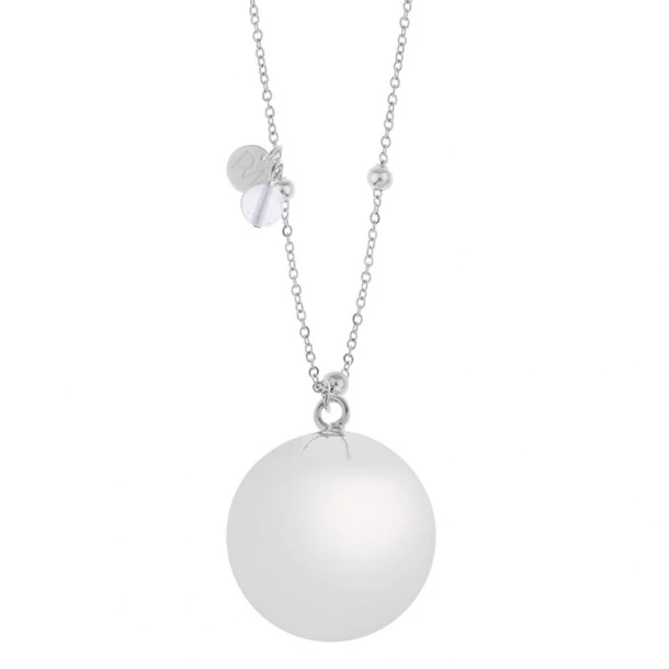 Κολιέ Κρύσταλλος Με Ασημί Αλυσίδα Χάλυβα 110εκ. Bola Olivia Proud Mama PM-527