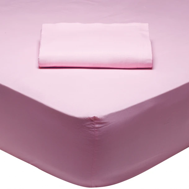 Σεντόνι Μεμονωμένο Βαμβακερό King Με Λάστιχο 180x200+35εκ. Colour Best 1012 Pink Das Home