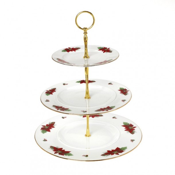 Χριστουγεννιάτικη Ορντερβιέρα 3 Όροφη Πορσελάνης Poisentia CRYSPO TRIO 06.241.74
