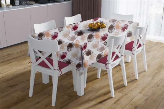Καρές Αλέκιαστος Polycotton 90x90εκ. Leaves 467 Brown DimCol