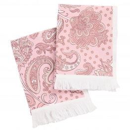 Ποτηρόπανο Σετ 2τμχ Βαμβακερό 30x50εκ. Kitchen 0891 Pink Das Home