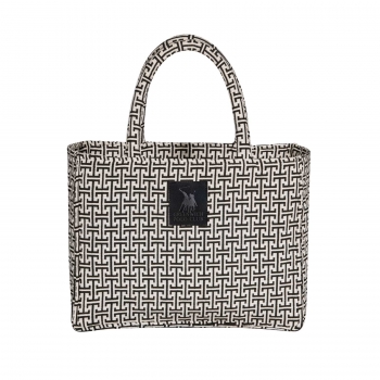 Τσάντα Θαλάσσης Polycotton 36x28εκ. Essential 4056 Μαύρη-Γκρι Greenwich Polo Club