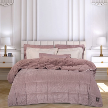 Κουβέρτα Κοτλέ Sherpa Υπέρδιπλο 220x240εκ. Essential 3479 Nude Greenwich Polo Club