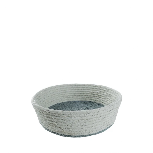 Καλάθι Σερβιρίσματος Rattan Γαλάζιο-Λευκό 18x6εκ. ESPIEL FEX107