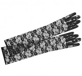 Γάντια Μακριά Δαντελωτά Μαύρα 40εκ. Carnavalista 3-2658