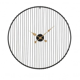 Ρολόι Τοίχου Μεταλλικό Μαύρο-Χρυσό Art Et Lumiere 80εκ. 10840