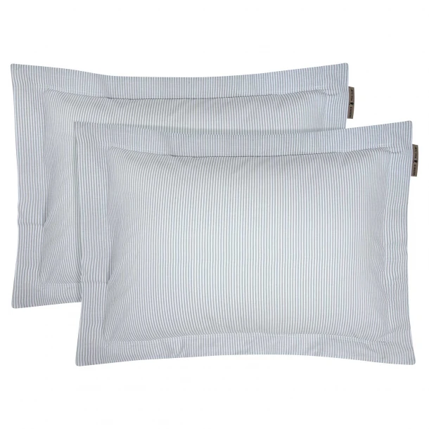 Ζεύγος Μαξιλαροθήκες Oxford Βαμβακερές 50x70+5εκ. Loft 2388 Grey Greenwich Polo Club