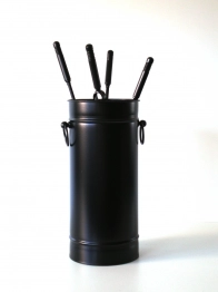 Κρεμανταλάς Κουβαδάκι Σιδερένιο Μασίφ Με Αξεσουάρ Φ20x32εκ. Μαύρο Βίδα