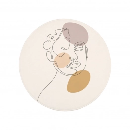 Ταπέτο Μπάνιου Αντιολισθητικό Μπεζ Line Art 80x80εκ. Estia 02-29548