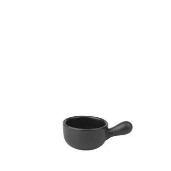 Ντιπάκι Με Λαβή Stoneware Μαύρο Lava 10,5x6,5x3,5εκ./80ml ESPIEL NOL132K12