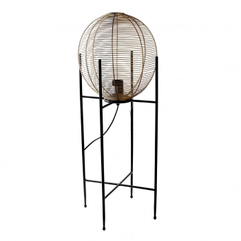 Φωτιστικό Επιδαπέδιο Μεταλλικό Χρυσό ESPIEL 30x30x80εκ. FUT402