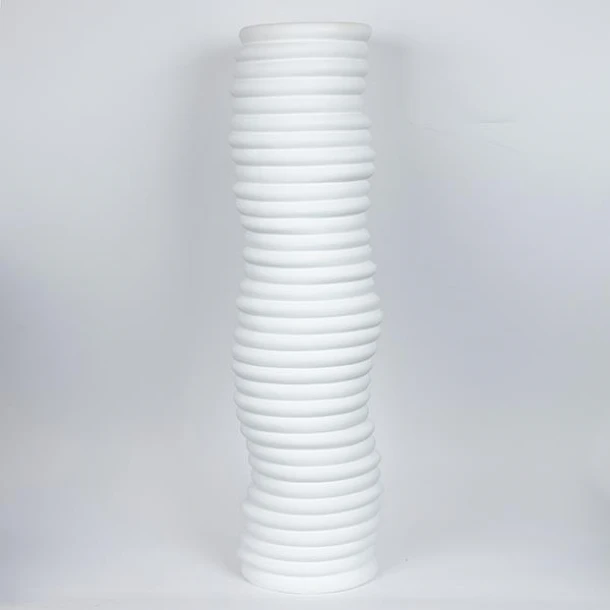 Βάζο Κεραμικό Λευκό 21,3x17x75,5εκ. ESTHETI 752-20398