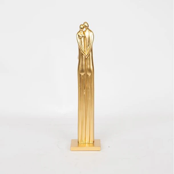 Διακοσμητικό Επιτραπέζιο Ζευγάρι Polyresin Χρυσό 6,8x5,5x28,5εκ. ESTHETI 752-27130
