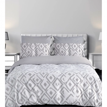 Σετ Σεντόνια Βαμβακερά King 270x290εκ. Romvos 2 Grey Makis Tselios