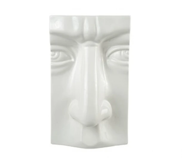 Βάζο Πρόσωπο Κεραμικό Λευκό 15x11,5x23εκ. Zen Collection 24.21.50855