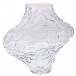 Βάζο Γυάλινο Διάφανο Ακανόνιστο Φ27x29εκ. iliadis 91688