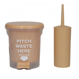 Σετ Καλάθι Απορριμμάτων 5L Με Πιγκάλ Πλαστικό Μπεζ MRShome DS-8957BGS