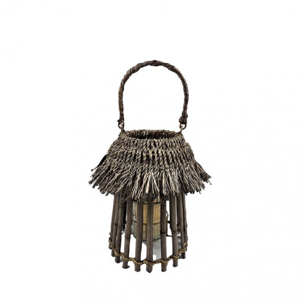 Φανάρι Bamboo Με Δοχείο Για Ρεσώ ESPIEL 11x18x26εκ. NAF105