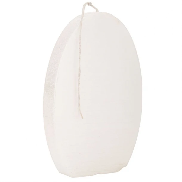 Κερί Αυγό 12x18εκ. Ρουστίκ Λευκό Περλέ iliadis 91188