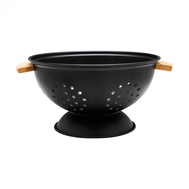 Σουρωτήρι Μακαρονιών Μεταλλικό-Bamboo Μαύρο Essentials Estia 27x13,7εκ. 01-12915