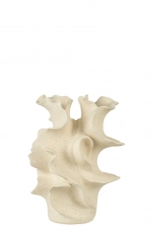 Βάζο Κεραμικό Ακανόνιστο Μπεζ 21x14,5x26,5εκ. Zen Collection 26.22.52956