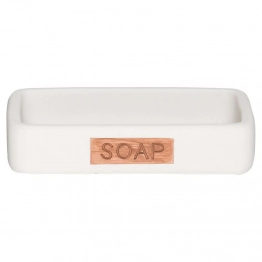 Σαπουνοθήκη Polyresin 8,6x12,2x2,5εκ. Pierra White Sealskin 361870110