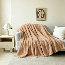 Κουβέρτα Faux Fur Καναπέ 100x150εκ. Persa Beige Melinen 20006616