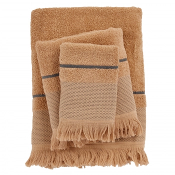 Σετ Πετσέτες 3τμχ Βαμβακερές Best 0843 Teracotta Das Home