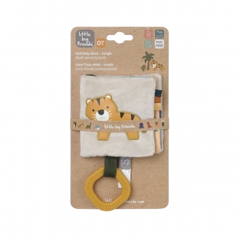 Βιβλιαράκι Μαλακό Διαδραστικό για Βρέφη Jungle Little Big Friends BTL305062